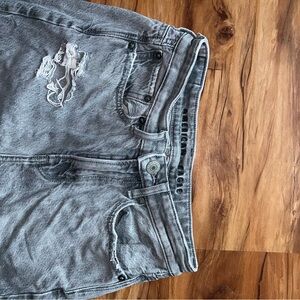 American Eagle Outfitters sz 2 long black wash high rise boyfriend jeans